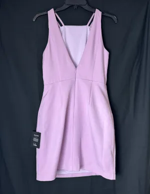 Lulus Light Purple Mini Dress with Built-In Slip thumbnail 2