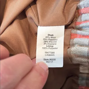 J. Crew Wool Mini Skirt in Orange, Tan, and Gray Plaid thumbnail 3