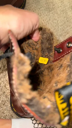Cherry Fleece Lined Dr. Martens thumbnail 10