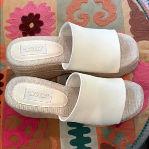 Altar'd State Cream Espadrille Platform Shoes size 9 thumbnail 3