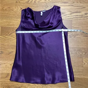 Sami & Jo elegant cowl neck blouse in vibrant deep purple. Size Small thumbnail 7