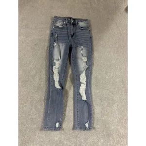 Risen Jeans Straight Leg Distressed‎ High Rise Light Wash thumbnail 3