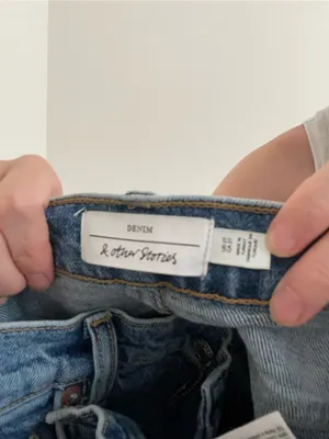 & Other Stories High-Rise Straight-Leg Jeans in Washed Blue thumbnail 5