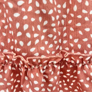 Pink and Orange Flutter Sleeve Smocked Mini Dress thumbnail 6