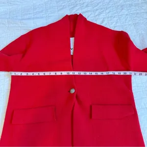 NVLT Knit Relaxed Sweater Blazer Medium Red thumbnail 6