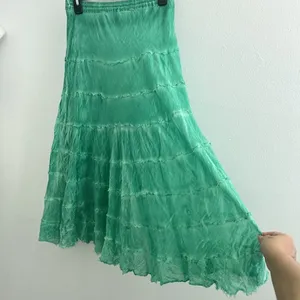 NEW METROWEAR Crinkle Madi tiered Skirt Green SMALL beach Boho Hippie Peasant thumbnail 7