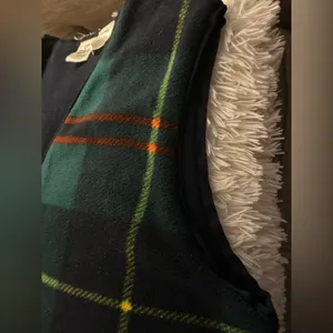 Disney Vest Womens L Winnie The Pooh Tartan Plaid Fleece Embroidered Vintage. thumbnail 5