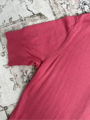 Ann Taylor Rose Pink Short-Sleeve Button Silk Cardigan thumbnail 7