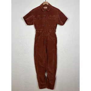 Free People Marci Cord One Piece Jumpsuit in Gingerbread Brown Size XS thumbnail 2