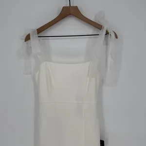 Lulus‎ Romantic Celebration White Tie-Strap Bodycon Midi Dress Size S thumbnail 4