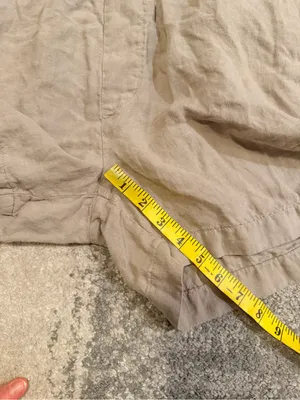 Zara Casual Elastic Waist Beige Shorts thumbnail 4