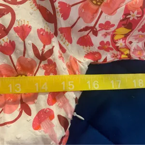 Farm Rio size XS romantic orchard tiered midi dress pink red white thumbnail 13