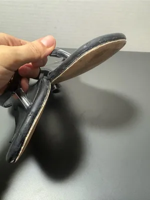 Black Kitten-Heel Thong Sandals thumbnail 5