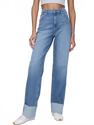 Gap Petite Mid Rise Cuffed '90s Loose Jeans NWT Medium Indigo Sz 29 Petite / 8P thumbnail 2