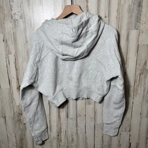 Lululemon Gray Full Zip Scuba Cropped Hoodie Womens Size 10 thumbnail 5