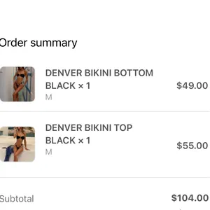 Outcast Clothing Denver Bikini Set Black Gold O Ring Hardware Swim thumbnail 2