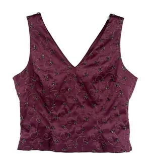 NY & CO Beaded Y2K Womens Top Sz Large Holiday Glam Purple Sequin NWT Whimsigoth thumbnail 1