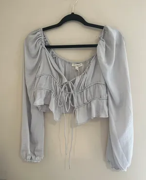 Lane 201 Satin Long Sleeve Top thumbnail 2