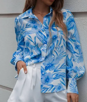 Floral Button Up Blue thumbnail 1