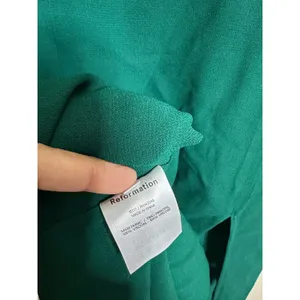 Reformation Juliette Dress in Emerald Green size 0 Sweetheart Tie Strap Mid Slit thumbnail 11