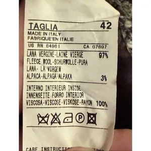Sisley Sz 42 US 10/12 Button Up Coat Wool Alpaca Blend Overcoat (6656) thumbnail 6