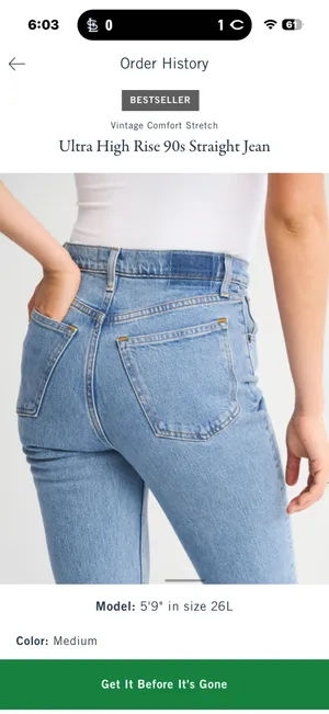 Abercrombie Ultra High Rise 90s Straight Jeans Color Medium thumbnail 2