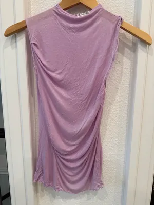 Free People Intimately XS Purple Ruched Draped Sleeveless Tunic Top thumbnail 2