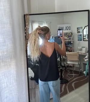 Black Spaghetti Strap Blouse  thumbnail 2