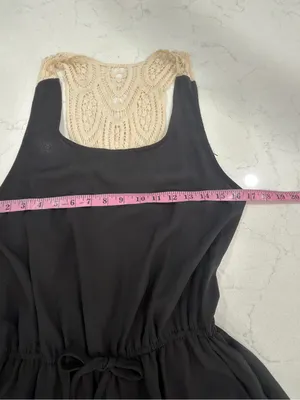 Liberty Love Black Jumpsuit with Cream Crochet Back thumbnail 5