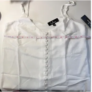 Lulus White Button Front Camisole V-Neck Adjustable Strap Tank Top‎ XS New thumbnail 10