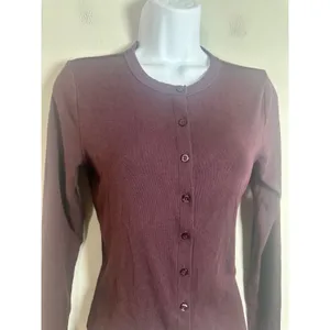 Gap Modern Crewneck Cardigan Burgundy Maroon Slim Fit Small NWOT thumbnail 6