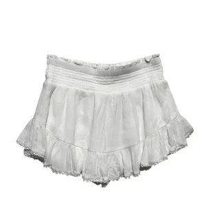 Aeropostale Women Cottagecore Coquette Skort M‎ White Ruffle Lace Festival Mini thumbnail 5
