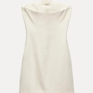 ZARA Elegant Cream Strapless Dress thumbnail 6