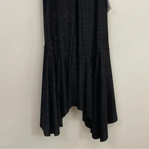 Free‎ People Fairy Goth Swing Black Polka Dots Asymmetrical Dress NWT Size S thumbnail 5