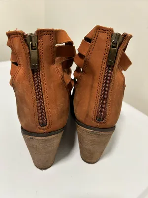 Free People Hybrid Strappy Leather Booties Terracotta Tan Size 9 - 9.5 US 40 EU thumbnail 5