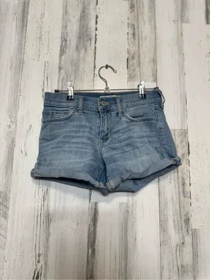 Abercrombie & Fitch Cuffed Denim Shorts Womens 00 R24 Light Wash Jean Shorts thumbnail 4