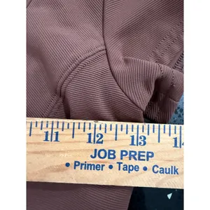 OFFLINE by Aerie‎ Goals Ribbed Short Sleeve V-Neck Crop Top Brown XS Activewear thumbnail 5