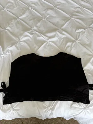 Free People Black Tie-Sleeve Tank Top thumbnail 2