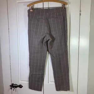 A New Day Brown Windowpane Plaid Skinny Ankle Pants Womens‎ 8 High Rise Stretch thumbnail 2