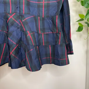 NWT Tuckernuck Pomander Place Fraser Plaid Ashlen Tartan Blouse size M Medium thumbnail 10