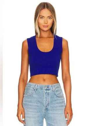 superdown Patricia Knit Top in Bright Blue thumbnail 1