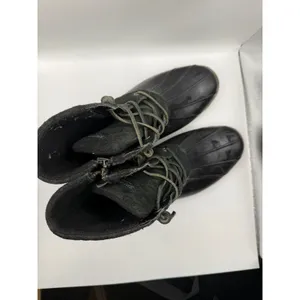 Sperry Saltwater Black Leopard Suede Duck Boots Womens 10 Ankle Rain‎ Boots thumbnail 5