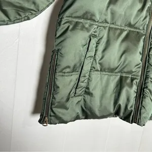Lands End Green Puffer Jacket‎ Size Medium 10/12 thumbnail 3