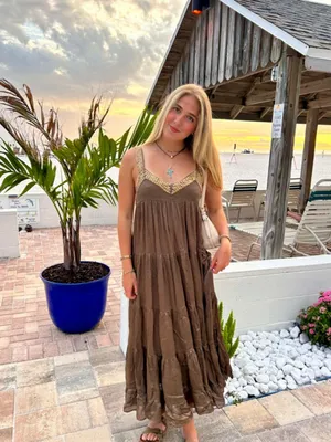 FREE PEOPLE Isadora Midi Dress in Green Size Small thumbnail 8