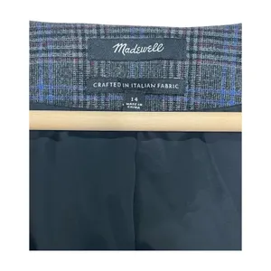Madewell Vest Womens 14 Gray Blue Plaid Wool Italian Fabric Academia Preppy Fall thumbnail 3