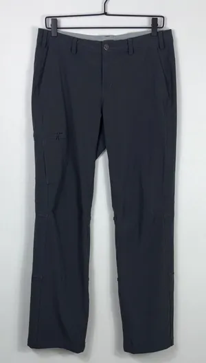 REI Cargo Hiking Pants Wide Leg Women’s Size 8 Charcoal Gray Zipper Pockets thumbnail 1