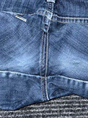 7 For All Mankind Dojo Low Rise Trouser Flare Leg Jeans 28 (30x30) USA Made flaw thumbnail 9