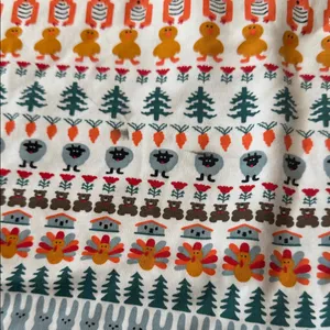 Roller Rabbit soft pima cotton Thanksgiving turkey print henley size Large thumbnail 7