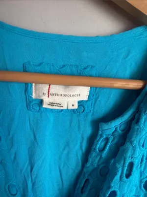 Anthropologie Somerset Maxi Dress Eyelet Edition Medium thumbnail 7