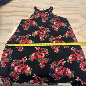 Betsey Johnson Black Floral Sleeveless Halter Mini Flowy‎ Romantic Dress Sz 10 thumbnail 12